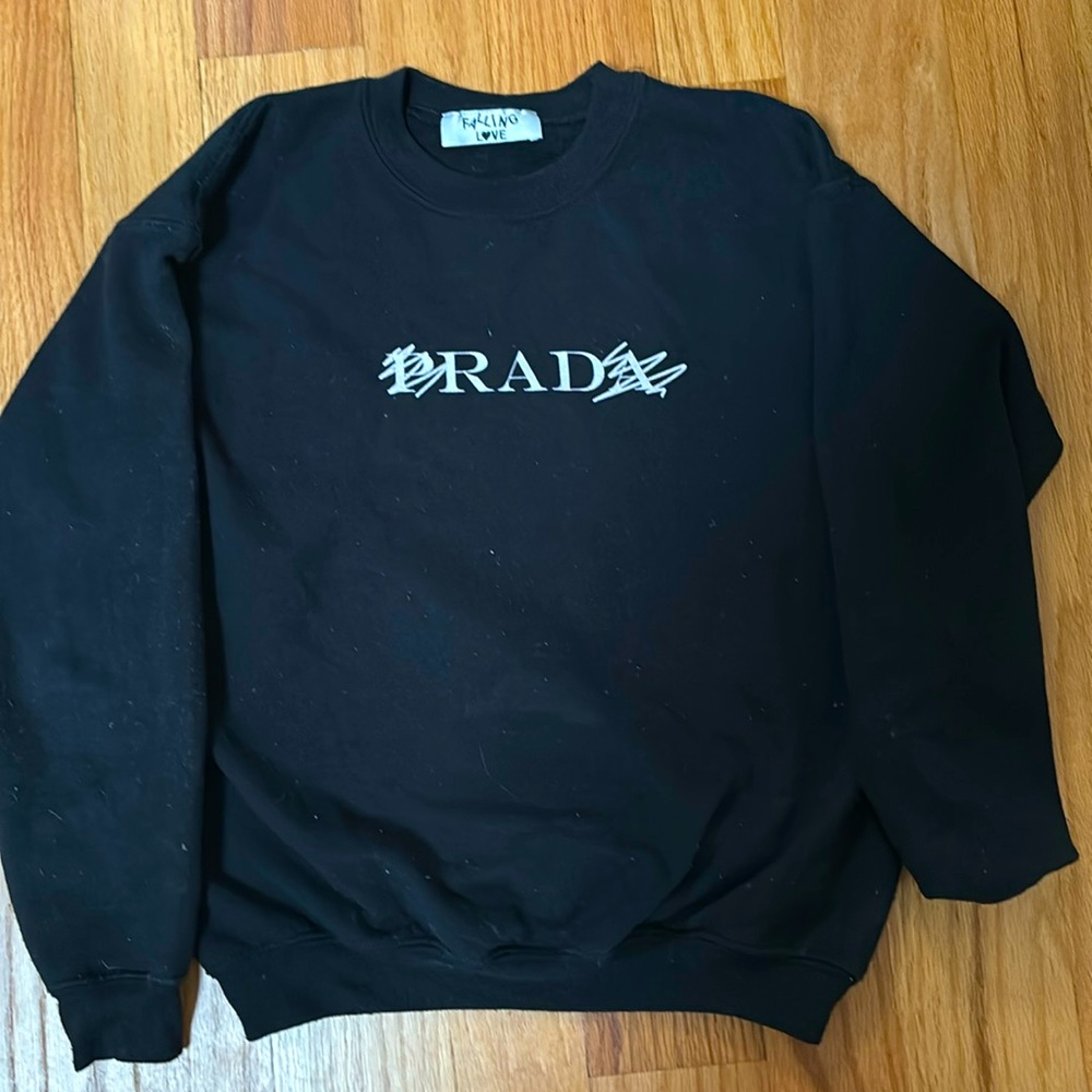PRADA black sweatshirt size 14-16